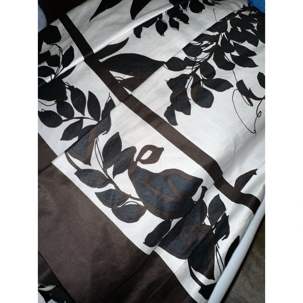 White House Black Market Dress Womens Size 8 Halter Summer Lined Leaf Black Whit - Picture 9 of 11
